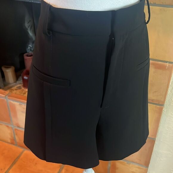 Zara Black Tuxedo Style High Waist Shorts, size L - Picture 2 of 6